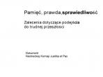 Pamiec, prawda, sprawiedliwosc
