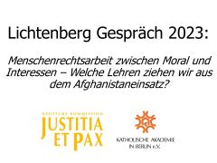 Einladung zum Lichtenberg Gespräch 2023